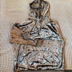 BDG Velvet Hoodie with Drawstring